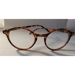 Brown Tortoiseshell Frame Round Eye 1.0 Reading Nerd Glasses Readers A4